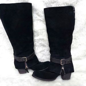 NINE WEST suede heeled boots